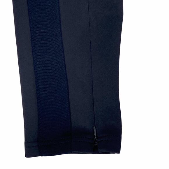 Pam & Gela Front Slit Fitted Track Pants Womens Size Small Solid Black Pull On - Picture 2 of 5